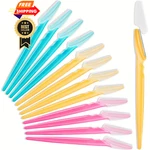 Hfatmos Eyebrow Razor Multipurpose 12 Count (pack Of 1), Yellow,blue,pink. Fixed Price $10.98.