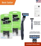 Ergonomic 3-BLADE Disposable Razors 6 Count, Reduces Irritation For Men. Fixed Price $15.99.