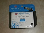Renewal 3 Blade Cartridge Razor Refills For Men 8 Fit Tri-flex, Sensor. Fixed Price $5.99.
