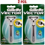 2 X Razor Gillette Vector Handle Cartridge Twin Blades Plus Sensor Shaving. Fixed Price $25.99.