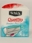 8 Schick Quattro Women Sensitive Hypoallergenic Refill Razor Blade Cartridges. Fixed Price $20.74.