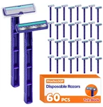 Twin Blade Disposable Razors For & Women Bulk 60 Pack Stainless Steel Shav. Fixed Price $14.99.