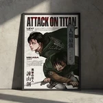 Attack On Titan Poster, Levi Mikasa Aot Anime Manga Original Artwork Wall Decor. Fixed Price $19.23.