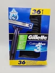 Gillette Custom PLUS3 Disposable Razors 36CT Men's Shaving New Sealed. Fixed Price $14.95.