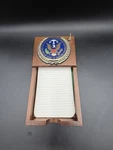 Us Presidential Seal Supreme Court Historical Society Wood Notepad Holder. Fixed Price $42.00.