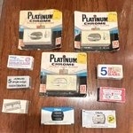 Vintage Razor Blade Lot Gillette Super Blue Stainless Platinum Chrome Hyde. Fixed Price $18.99.