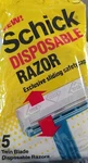 Vintage 80'S Schick Disposable Razor Twin Blade Package Of 5 New Sealed. Fixed Price $10.99.