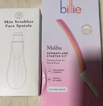 Billie Malibu Dermaplane Facial Razor Starter Kit & Skin Scrubber Face Spatula. Fixed Price $6.99.
