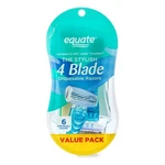 Equate 4 Blade Disposable Razors, 6 Count Value Pack. Fixed Price $29.29.