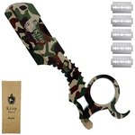 Camouflage Men Barber Salon Beard Hair Shaving Razor Straight Edge + 10 Blades. Fixed Price $9.99.