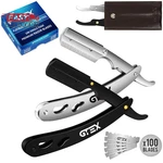 Straight Razors For Men 100 Gtex Barber Blades - 2 Professional Single. Fixed Price $14.47.
