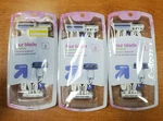 Packs Of 3: Up & Four Blade Sensitive Skin Disposable Razors (1054) E14F. Fixed Price $14.99.