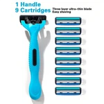 Men Traditional Classic Double Edge Chrome Shaving Safety Razor + 9 Blades. Fixed Price $6.93.