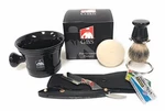 Gbs Men's Shaving Set With Custom Heavy Duty Faux Horn Barber Shavette. Fixed Price $39.98.