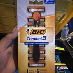 Bic HYBRID3 Comfort Men's Disposable Razor - 1 Handle 6 Cartridges. Fixed Price $9.00.