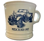 Nostalgic Surrey 1927 Mercedes Shaving Mug Vintage Cup Milk Glass Collector Car. Fixed Price $7.00.