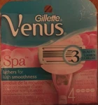 Gillette Venus Spa Women's Razor Refills, 4 Cartridges Per Pack. Fixed Price $18.98.