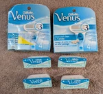 Gillette Venus Smooth 3BLADE Razor Refill 4-PACK-12 Total Cartridges. Fixed Price $21.99.