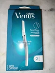 Gillette Venus Facial Razor Model With 2 Cartridges Rounded Tip Safety Cap. Fixed Price $15.00.