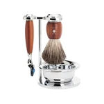 Hle Vivo Plumwood 4-PIECE Pure Badger 5-BLADE Razor Shaving Set. Fixed Price $202.49.