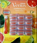 Gillette Venus Comfortglide Sunny Citrus 3 Blades+gel RAZOR+12 Cartridges Niob. Fixed Price $30.99.