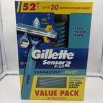 Gillette SENSOR2 Plus Disposable Lubrastrip Pivot - 52 Razors. Fixed Price $39.99.