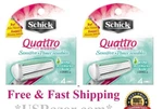 8 Sensitive Schick Quattro Razor Blades Cartridges Women Quatro Refills Shaver 4. Fixed Price $17.49.