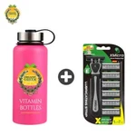 Organic Greek Pink Vitamin Bottles & Xmicro Razors For Women. Fixed Price $26.99.