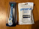Preserve Shave 5 Blue Razor & One Pack Of 4 Replacement Blades Nwt. Fixed Price $13.00.