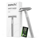 Zomchi Safety Razor Silver Metal Double Edge For & Women With 5 Blades. Fixed Price $21.99.