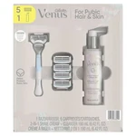 Gillette Venus Pubic Hair & Skin Shaving Razor 1 Handle 5 Blade Refills Cleanser. Fixed Price $48.99.