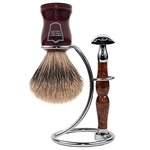 Parker 45R Shave Set - Safety Razor, Stand & Redwood Pure Badger Brush. Fixed Price $73.99.