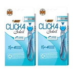 2X Bic Soleil CLICK4, Lot Of Two Packages, Blades Per. Fixed Price $12.99.