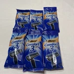 Lot Of 6 Bic Comfort Mens Disposable Razors 3-BLADE Individually Wrapped. Fixed Price $10.50.