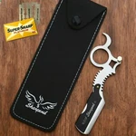 Professional Sliver Barber Hair Shaving Razor Straight Blade Folding Knife Ce. Fixed Price $9.29.