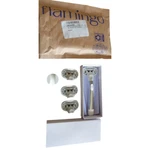 Flamingo Pubic Hair Razor Handle Women's With Shower Holder & 4X Blade Refills. Fixed Price $11.99.