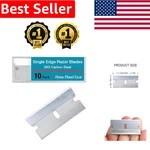Safe & Convenient 10 Pack Single Edge Razors - Precision Blades For Every Task. Fixed Price $13.77.