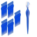 Alazco 30 Pc Eyebrow Razor Precision Shaver Facial Exfoliating Blue. Fixed Price $10.55.