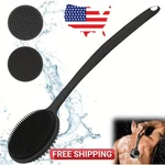 Long Handle Silicone Back Scrubber, Double Sided Bath Body Brush For Shower Men. Fixed Price $8.25.