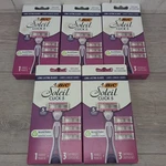 Lot Of 5 Bic Soleil Click Women's Disposable Razor With 1 Handle 3 Refills. Fixed Price $29.95.