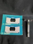 Merkur Double Edge Safety Razor Germany Solingen W 30 Blades. Fixed Price $59.00.