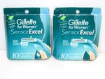 Vtg Gillette Sensor Excel For Women Razor Blade Refills 2X 10 Cartridge Box Wear. Fixed Price $68.82.