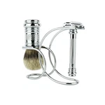 Merkur Set 3-PIECES (razor 38 001, Shaving Brush, Stand), Bright.... Fixed Price $282.20.