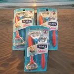 Lot Of 3 Schick Classic Womens Disposable Razors Coconut Delight Scented 9 Count. Fixed Price $17.95.