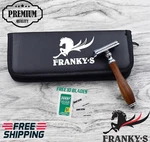 Brown Double Edge Butterfly Open Safety Razor For Women + 10 Shaving Blades. Fixed Price $13.01.