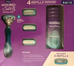 Schick Hydro Silk 5 Sensitive Care Pc Shaving Gift Set 4 Refills + Shave Gel. Fixed Price $12.00.