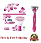 5 Schick Quattro Women Razor Blades Shaver Refill Cartridges Quatro Metal Handle. Fixed Price $16.49.