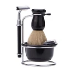 Mens Shaving Kit 4 1 Razor Brush Bowl Stand Set Wet Shave Beard Grooming. Fixed Price $19.99.