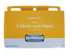 Amazon Basics 5 Blade Replacement Cartridges, Dual Lube Strips, 12 Count. Fixed Price $16.99.
