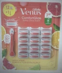 Gillette Venus Comfortglide Sunny Citrus Scent Pink Razor 12 Cartridges 3-BLADE. Fixed Price $41.00.
